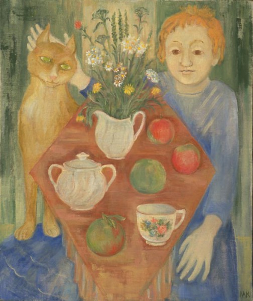 LITTLE GIRL WITH A CAT Image