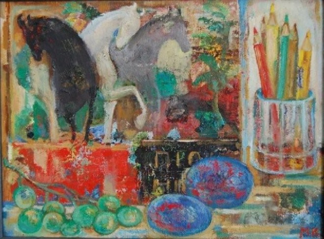 STILL LIFE WITH AN ART BOOK Image