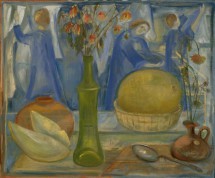 Still Life with Blue Figures